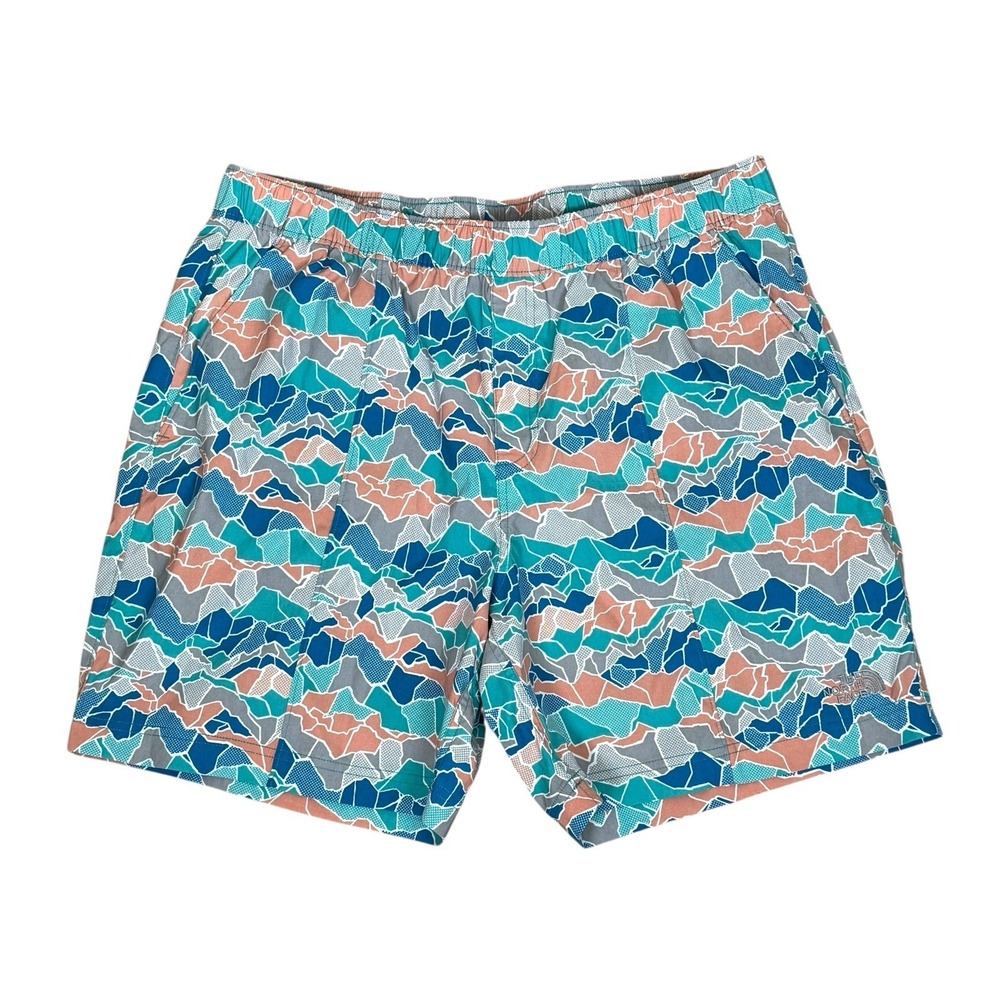 The North Face Class V‎ Meld Mountain Camo Print Flash Dry Shorts Men's Sz Large